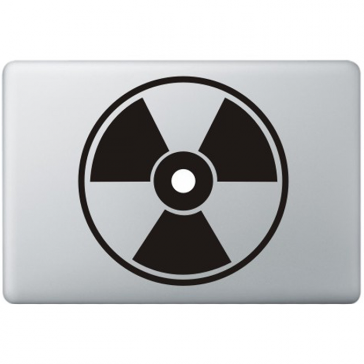 Nuclear hazard Macbook Decal Black Decals